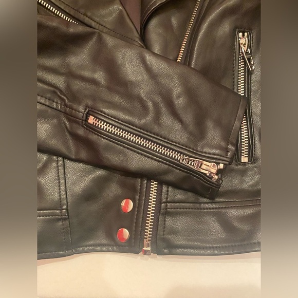 BLANK NYC Good Vibes Faux Leather Moto Jacket Size Medium NWOT - Picture 5 of 11